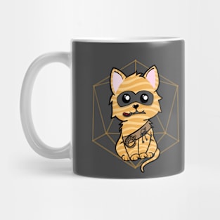 D20 Fluffy Tabby Rouge | Kitty Thief | DND Cat Mug